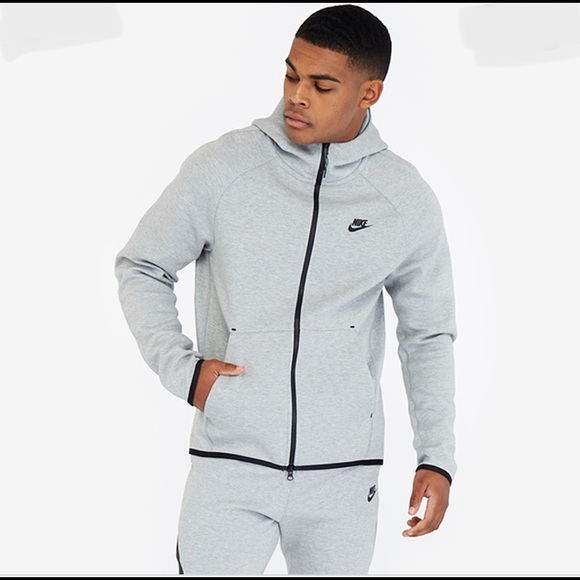 Light Grey Nike Hoodie Tech Fleece